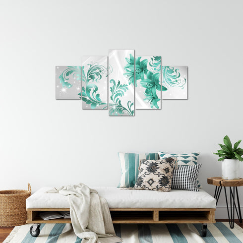 Wandbilder Wohnzimmer XXL Blumen Lilien Moderne Bild Abstrakt